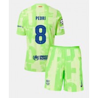 Camisa de Futebol Barcelona Pedri Gonzalez #8 Equipamento Alternativo Infantil 2024-25 Manga Curta (+ Calças curtas)